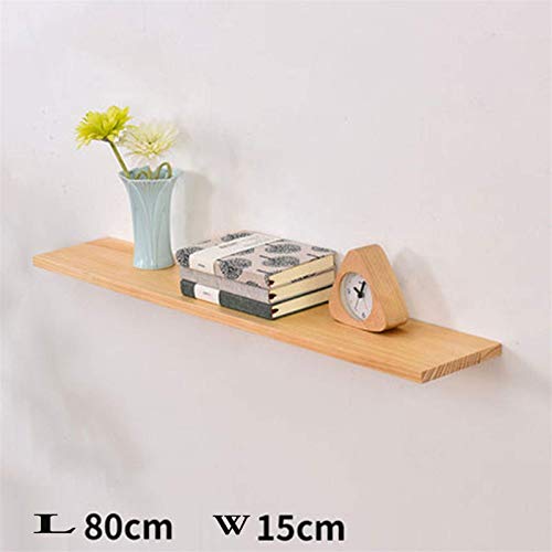 HJW Praktische opbergrek massief hout drijvende planken sets van 3, wandmontage opknoping opbergrek voor woonkamer slaapkamer keuken badkamer display 1Huiyang-01020, natuurlijk - Image 5