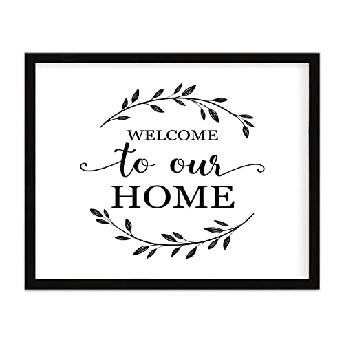 Panneau en bois Welcome to Our Home de 40,6 x 50,8 cm pour salon