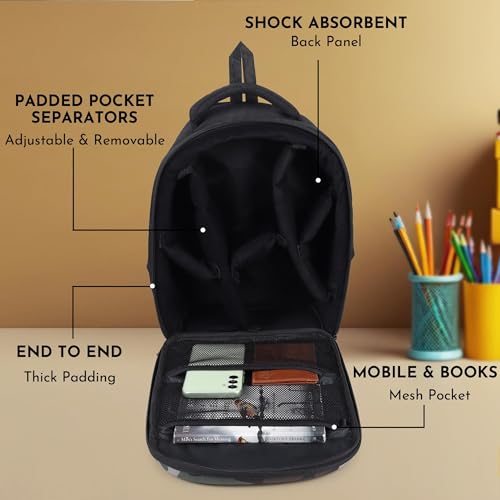 Image of GadgetBite Camera Bag Hardshell Water Resistant Professional Camera Backpack with Rain Cover Customizable Shockproof Lens Pockets for DSLR Lenses Go Pro Canon Nikon Sony Cameras Accessories