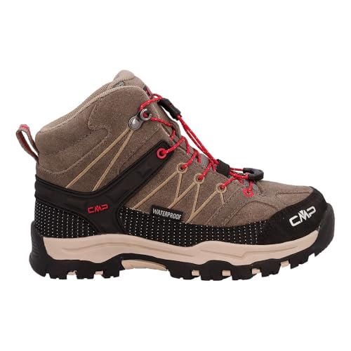 CMP Kids Rigel Mid Trekking Shoes WP, Zapatos para Senderismo Unisex niños, Deserto Carminio, 34 EU