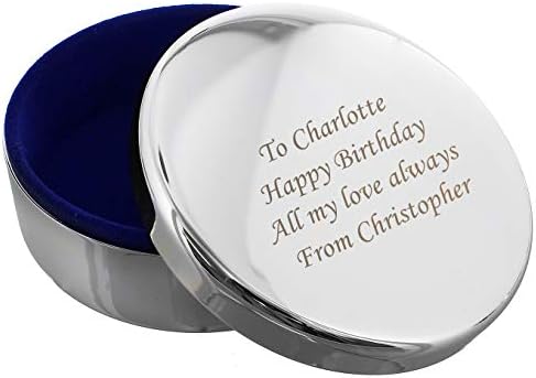 Personalised Round Trinket Box