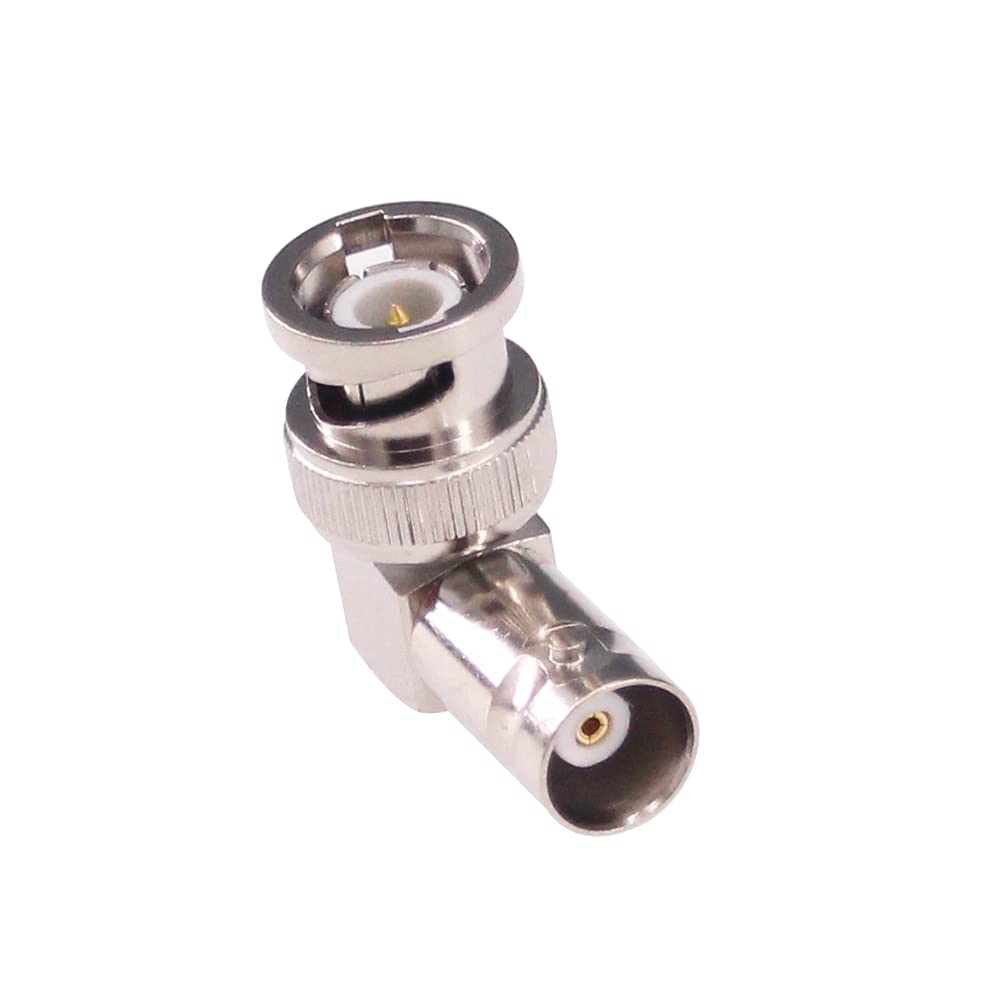 RFaha 2pcs BNC Male to BNC Female Right Angle RF Coax Coaxial Adapter Connector 50ohm(F101-2) - Image 4