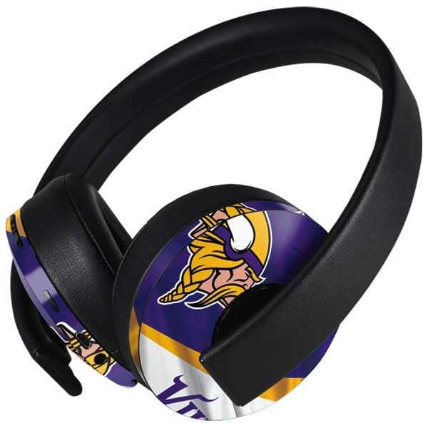 Skinit Decal Audio Skin Compatible with Playstation 4 Gold Wireless Headset - Officially Licensed NFL Minnesota Vikings Design
