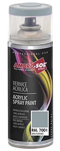 Ambro-Sol V4007001 Vernis peinture Acrylique Multi-Usage, Peinture Brillante pour Intérieur et Extérieur, Adapté a Tous Type de Matériau, Aérosol En...