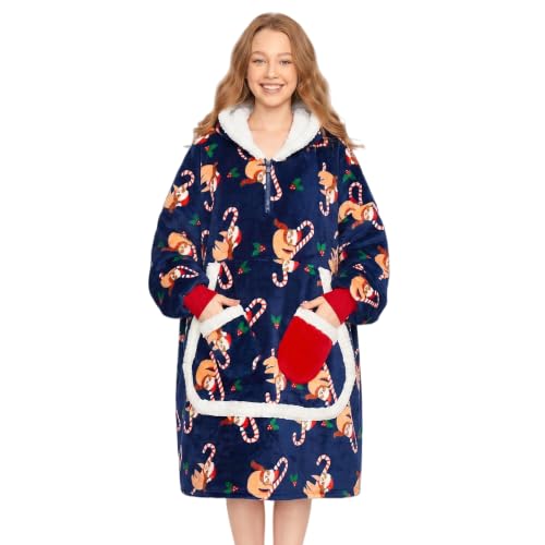 OLAOLA Wearable Blanket Hoodie Hooded Blanket with Pocket Sloth