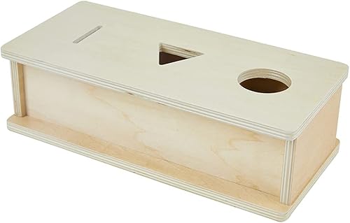 Kghios Montessori Box w/Bins Coin Object Permanence with Drawer 4 in 1 Montessori Infant Toys for Toddlers Materials for 6-12 Month Babies Infant 1-2 Year Toddlers Toys