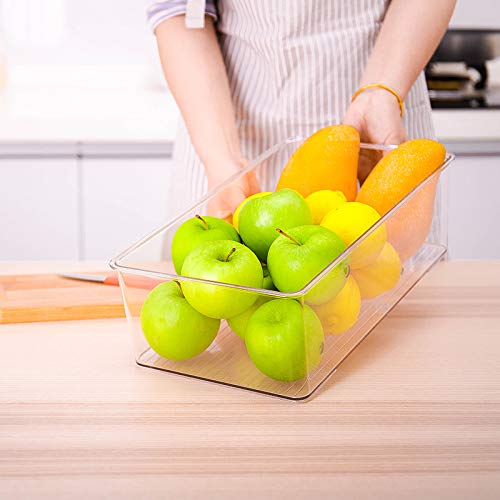 Modern Kitchen Pantry Refrigerator Plastic Organizer Bins Storage Rack Cabinet for Food, Books, Drinks, Fruit, Bathroom Accessories 2 Pcs/set