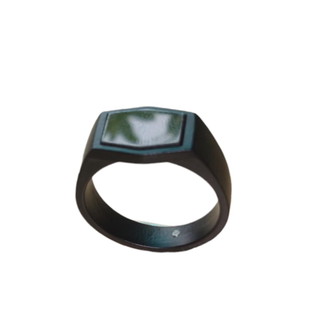 Black Ring Finish Plain Wide for Men and Boys (Size - 19)-image-39