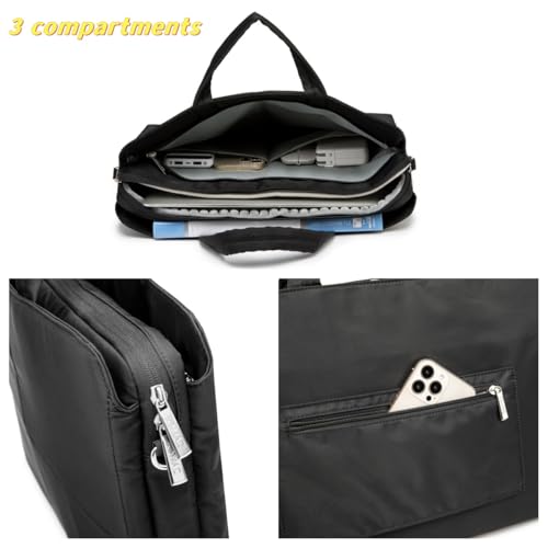 Kinmac 360° Protective Full Cushioned Muti-Compartments Laptop Shoulder Case Bag Briefcase For 16 inch HP,Lenovo,Dell,ASUS,Acer Ultrabook and Business Laptop (Black)3
