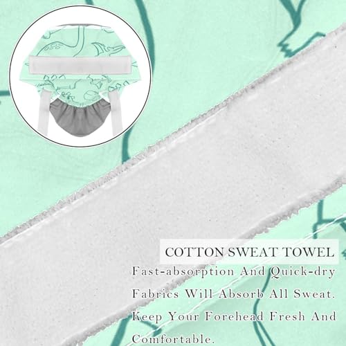 Image of Women's Working Caps Bouffant Surgical Cap with Bow Scrunchies Little Daisy Art Paint Ponytail Holder Tie Back Scrub Hat