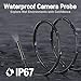 Teslong Endoscope Borescope with Light, Snake Inspection Camera for Automotive Engine, Waterproof Fiber Optic Camera for Mechanics - Ideal for Wall, Vent, Wire Video Scope (16.5FT)