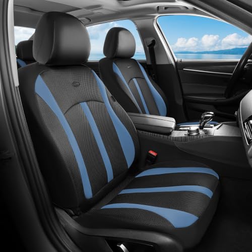 Image of FLORICH Front Car Seat Covers, Breathable Mesh Automotive Seat Cover, Universal Seat Covers Car Interior Protectors Cushion for Most Cars&SUV-Blue
