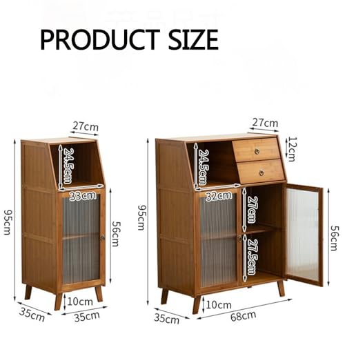 Mueble de exhibicion de cristal de alta gama con elegante buffet y cajon 4