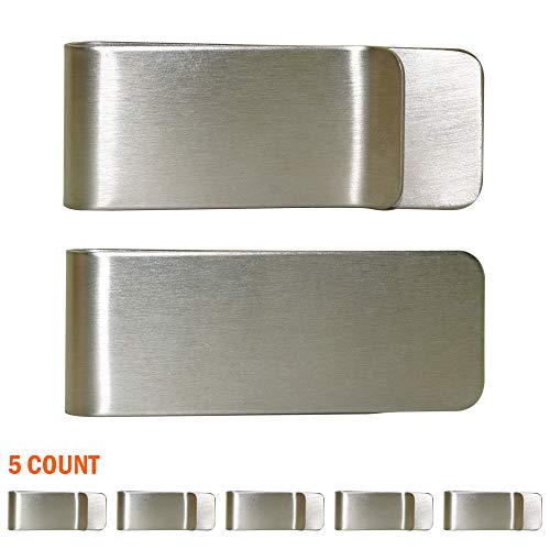 IFAMIO Stainless Steel Wallet Money Clip 5 Pcs Credit Card Cash Holder Minimalist4