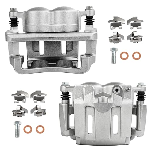 Image of SCITOO 18B4997 18B4996 Front Left & Right Disc Brake Calipers Assembly w /Bracket for Ford for F-350 Super Duty 2005-2010,for Ford for F-450 Super Duty 2011