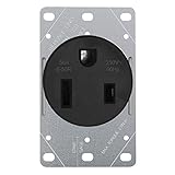NEMA 6-50R Receptacle Outlet 50 Amp Flush Mounting, 2 Pole, 3 Wire 125/250V, Heavy Duty Commercial I