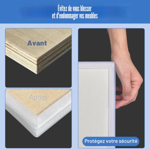 Bordure en caoutchouc transparent, protection autocollante transparente pour métal, bois, contreplaqué, verre, caoutchouc silicone, profilé en U de 10 mm, longueur 6 m – vue 5