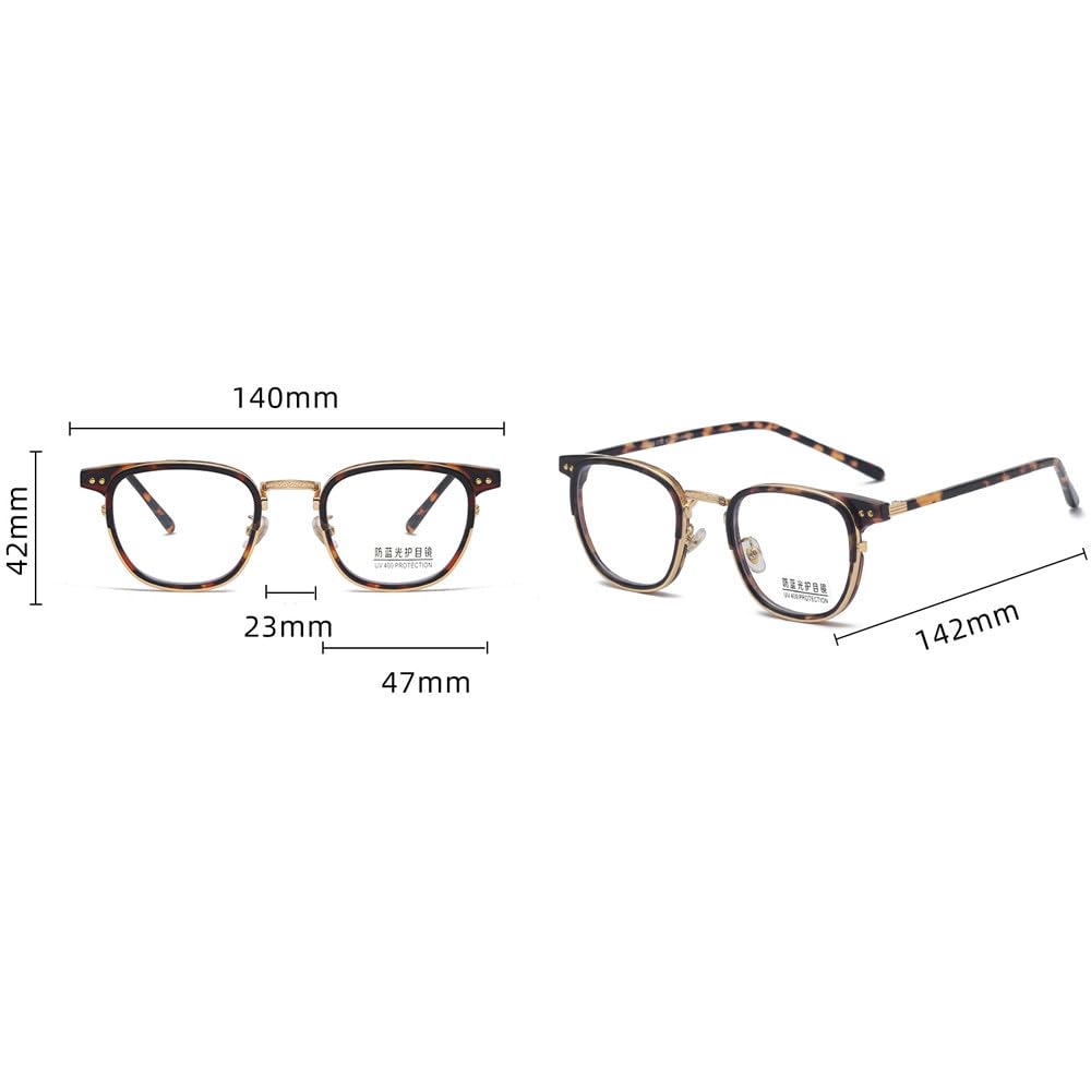 metalowe okulary retro męskie optyczne okulary z przezroczystą oprawką dla kobiet kwadratowe ręcznie robione czarne