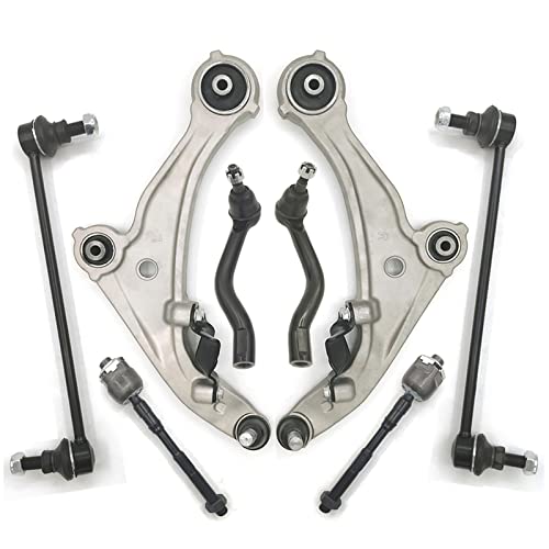 Frenzybro K620195 K750094 Ev800356 Es800357 Suspension Kit Front Lower Control Arms W/Ball Joints Sway Bar Tie Rods End Links Replacement For Nissan Altima 2007-2013 #TOP11