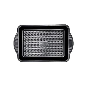 Prestige Aerolift Roasting Tray Non Stick, Dishwasher Safe Oven Tray with Large Handles, Durable Carbon Steel Roasting Tin, 33 x 23 x 5 cm, 9″ x 13″