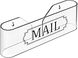 KTRIO Large Mail Holder Wall Mount Acrylic Mail Organizer Wall Hanging Mail Organizer Mail Basket...