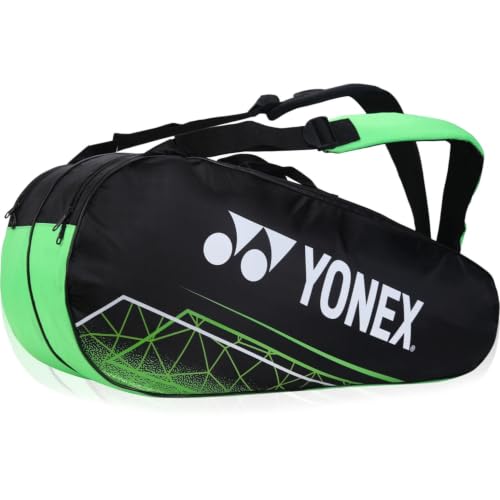 Image of YONEX ACE2 Badminton Racquet Kit Bag | Durable Sports Racket Bag with Spacious Compartments | Lightweight & Comfortable Carry (Jet Black /Lime Punch)