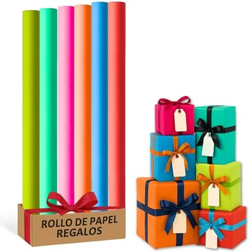 Rollo de papel para envolver regalos, Papel Regalo Cumpleaños, Pa...