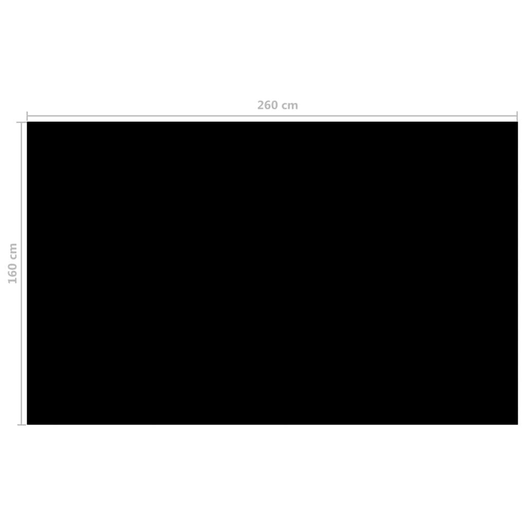 Flottant Bâche Solaire pour Piscine Rectangulaire, Bâche à Bulles Couverture Chauffage de Piscine (260 x 160 cm)