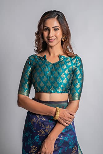Image of Lilots Women's Designer Banarasi Silk Jacquard Designer Saree With Blouse Piece