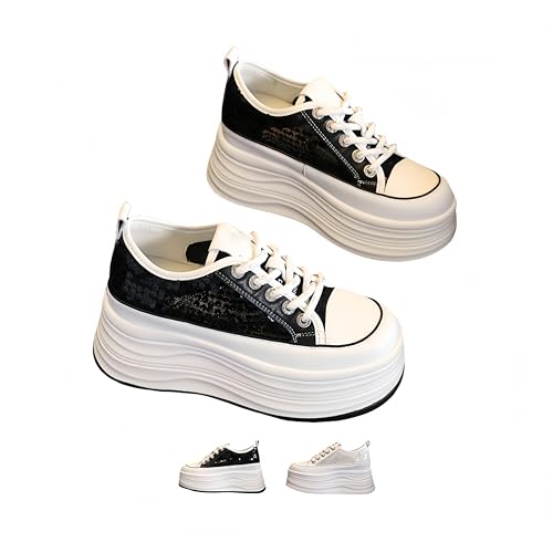 TAURAOO Women's Platform Sneakers - 4" Heel Lift, Candy Soft,