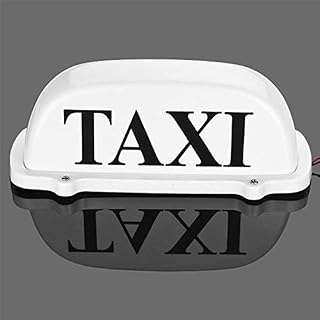 New Taxi Top Light New LED Roof Taxi Sign 12V with Magnetic Base Waterproof taxi dome light for car taxi driver (White)