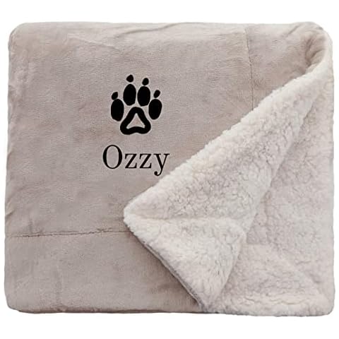 aztex Personalised Dog Bed Sherpa Blanket Cover