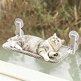 Cama para Gatos Ventana - Hamaca Ventana Gato con Plegable, 4 Ventosas y Cojín Extraíble Soporta 18kg
