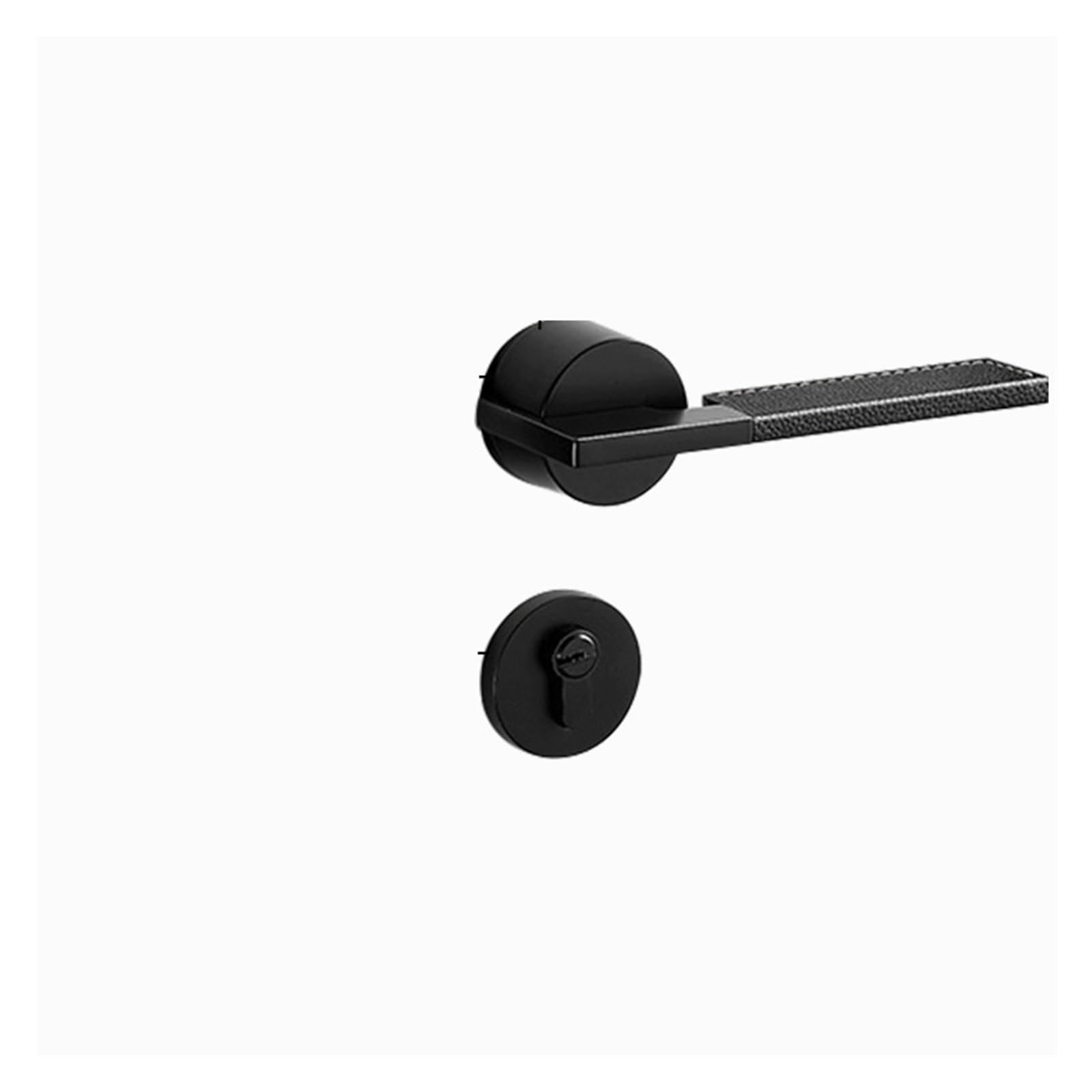 Poignée en cuir pour serrure de porte de chambre fendue magnétique et silencieuse