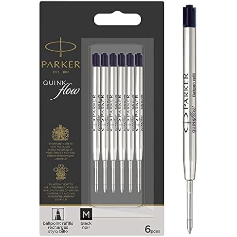 PARKER Ballpoint Pen Refills with Black Ink Cover