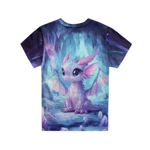Image of Kids Graphic T-Shirt Boys Girls Novelty Tees Top Short Sleeve Shirts Summer Blouses 3-16