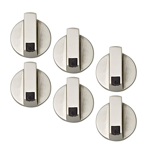 Hentek 6 Pièces Bouton Plaque de Cuisson, Universal Boutons pour Interrupteur De Commande pour Cuisine Cuisinière Réchaud à Gaz Four de Cuisson, 6 mm