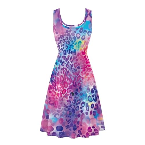 Image of Dreaweet Casual Sleeveless Dresses for Women Girls, Round Neck Tank Dresses with Pockets Summer Sundress Size XS-4XL