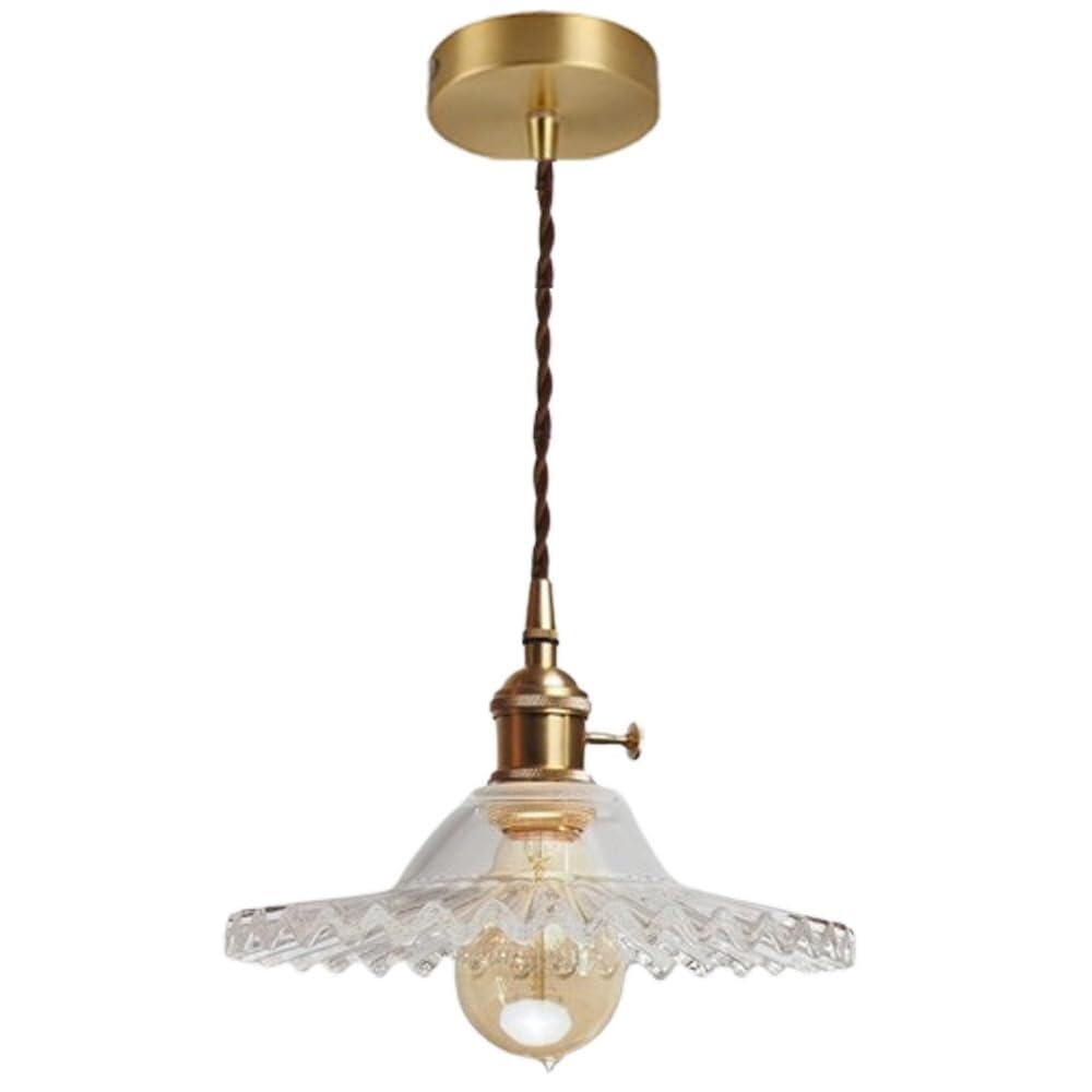 Lustre en verre moderne et détails en laiton noble pour intérieur élégant