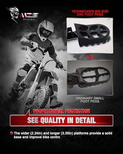 Image of MZS Dirt Bike Foot Pegs for YZ65 YZ125 YZ250 YZ125X YZ250FX YZ450F WR450F