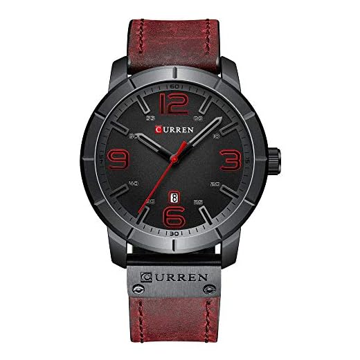 Relógio Masculino Curren Luxo Esportivo Aço Inox Analógico (Vermelho)
