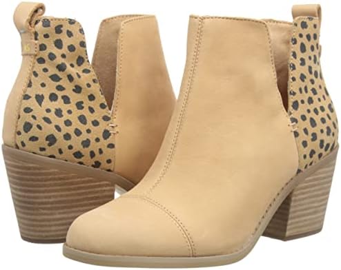 TOMS Women's Everly Cutout Fashion Boot, Honey Leather/Tiny Cheetah, 6 | Image 6