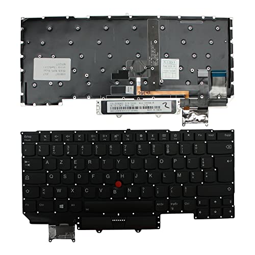 Clavier Lenovo 01ER675 Power4Laptops AZERTY rétroéclairé avec pointeau noir