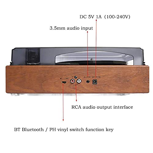 Tourne-Disque Vinyle Lecture de Platine Vinyle Haut-Parleur Bluetooth Phonographe rétro Gramophone Casque/RCA Sortie… - Les Beatles, Paul McCartney, John Lennon, RIngo Starr, George Harrison Tourne-Disque Vinyle Lecture de Platine Vinyle Haut-Parleur Bluetooth Phonographe rétro Gramophone Casque/RCA Sortie… – Image 4