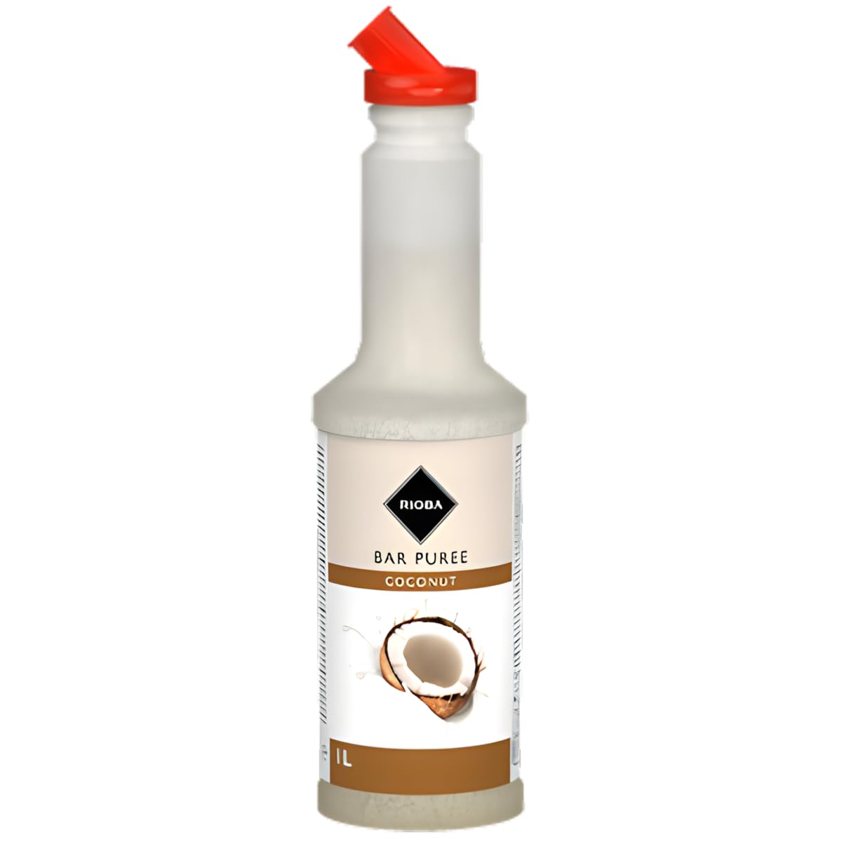 Rioba Bar Purée Mix - Sin Gluten, Elaborado en Italia - Ideal para Cocteles y Postres, 1,3 kg (3 BOTELLAS 1,300 ML., COCO)