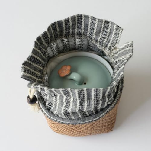 Bolsa de almacenamiento de tazas de té para organizar tus meriendas en el jardín 7