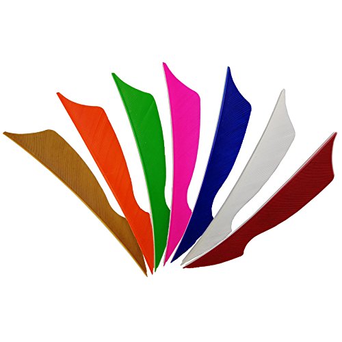Plumes Dinde 4 Pouces Tir à L'arc Plumes Flèche Tir à L'arc - 50 Pièces 4 Pouces - Plume Naturelle Dinde - Multi-couleurs Fletches Aile Droites DIY