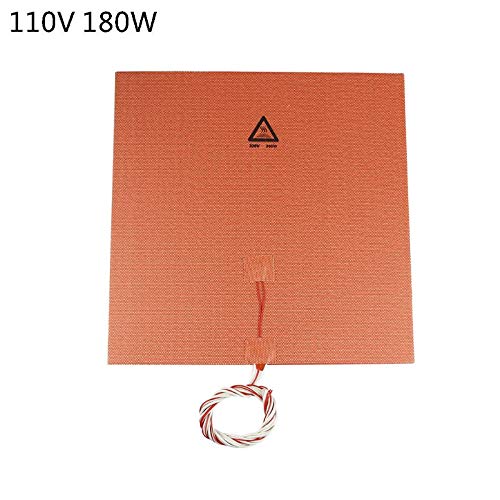 Lysee 3D Printer Parts & Accessories - 150150mm 110V 180W Silicone Rubber Heating Pad for 3D Printer Heating Bed PXPE