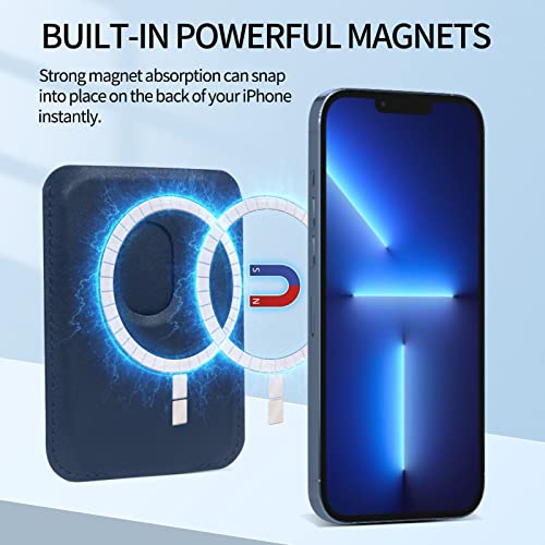 FYY Suporte de cartão para parte de trás do telefone, suporte magnético forte MagSafe, suporte magné