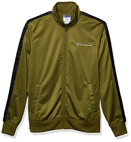 champion windbreaker mens olive